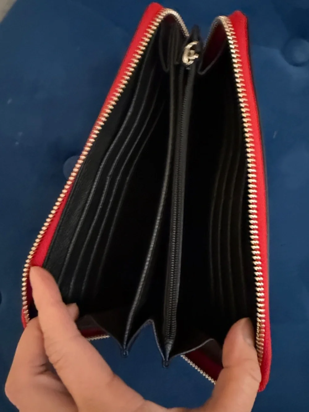Coach Red Leather Zip Wallet with Snoopy Edition - Picture 4 of 5